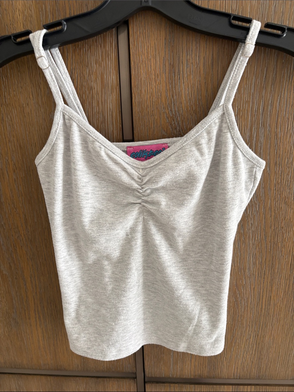 Roller Rabbit Heather Gray Ruched V-Neck Cami (Junior)